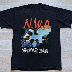 NWA Ice Cube Peace 90s Black Vintage Hip Hop Rap Shirt